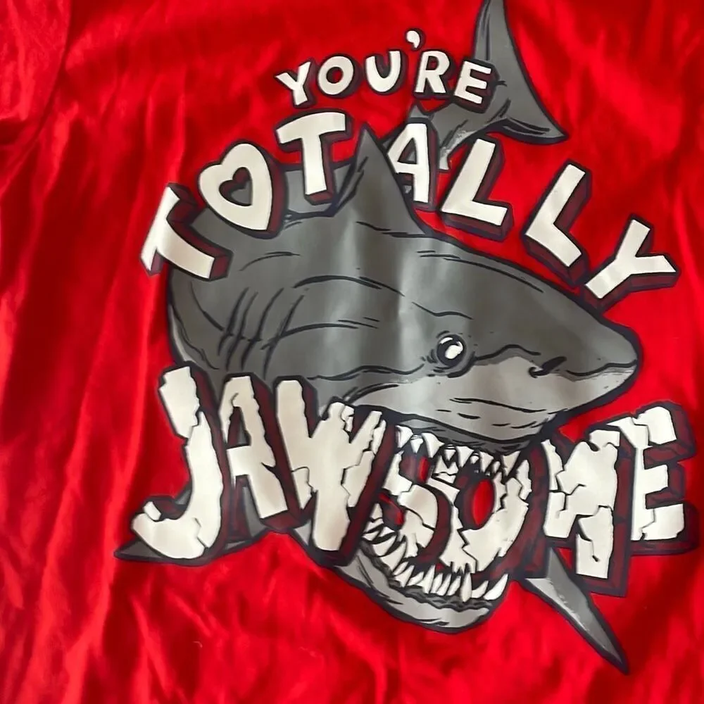 Cat & jack red unisex kids you’re totally jawbone red t shirt size medium 8